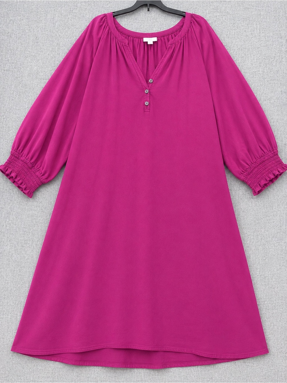 Time and Tru Woman’s  Fuchsia Henley A-Line Dress